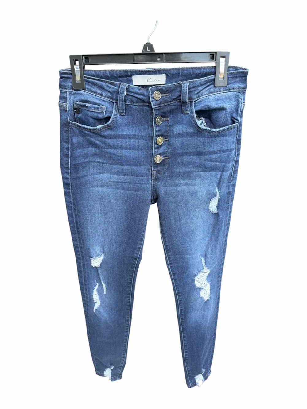 Kut from the Kloth Distressed Skinny Jeans - Blue